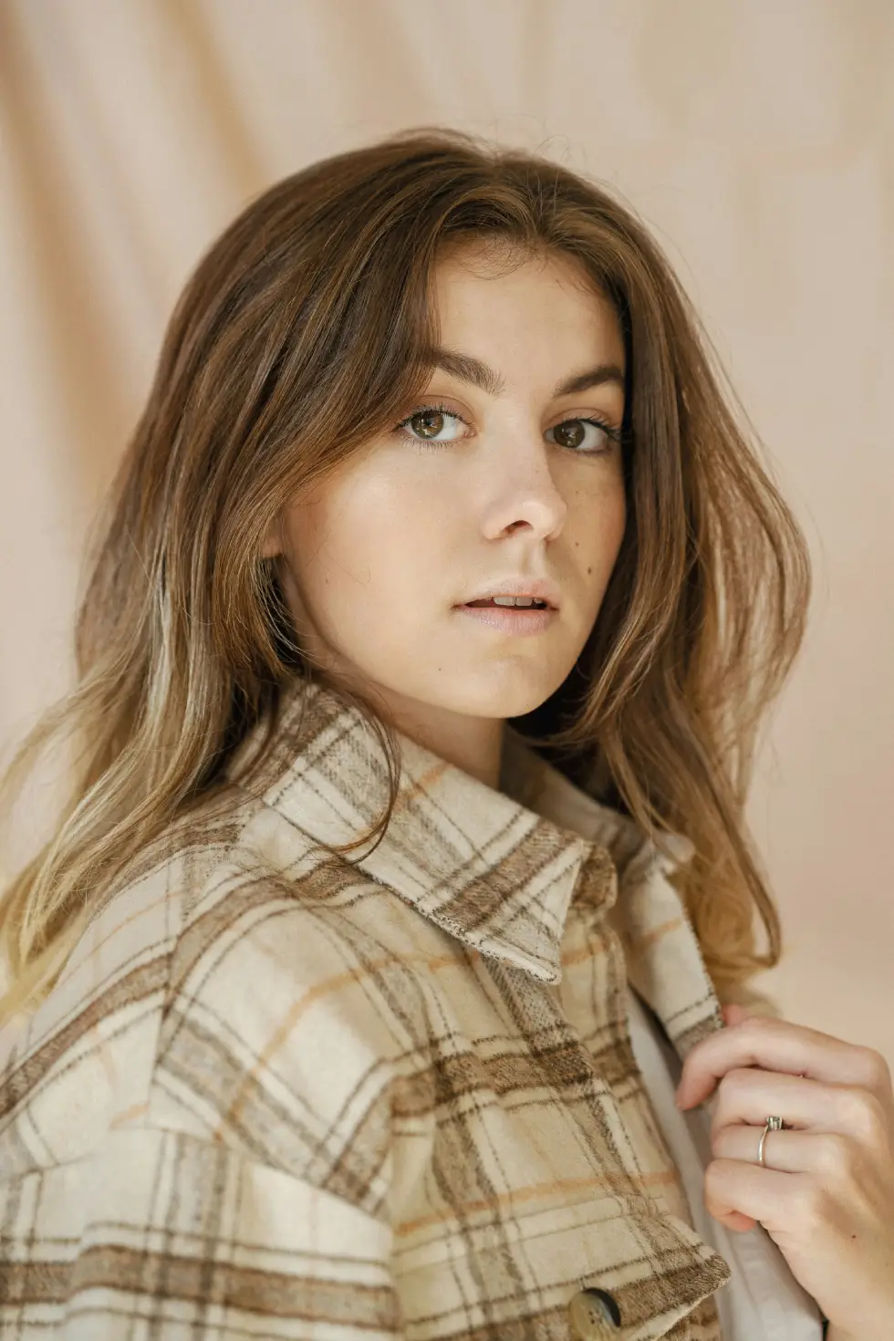 Sand Checkered Shirt - Image 4